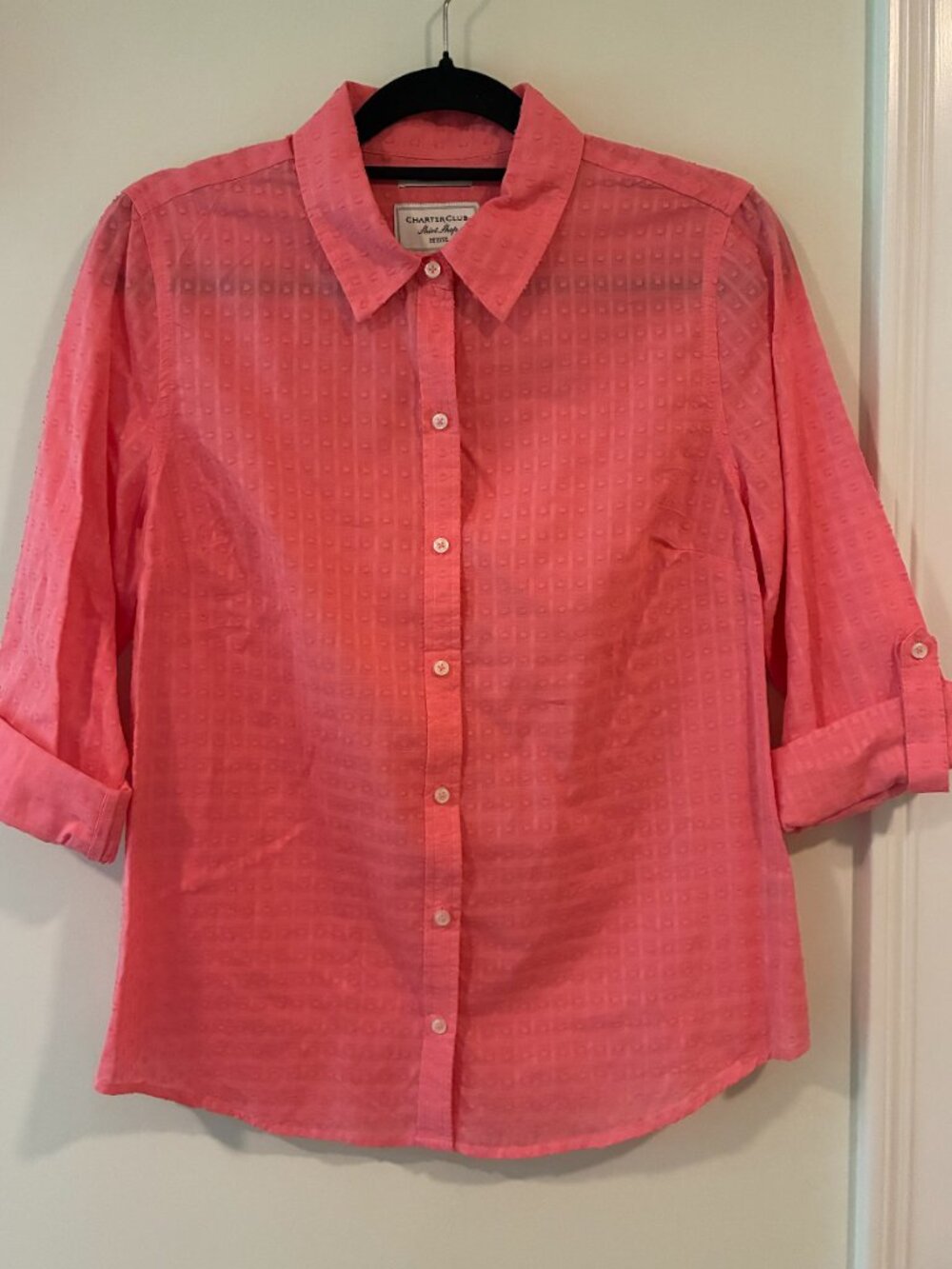 Charter Club Textured Button Up Shirt